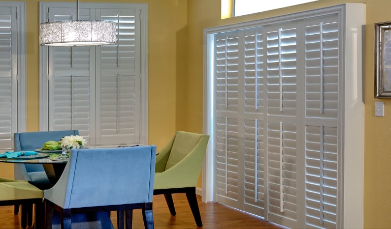 Patio Doors with Plantation Shutters in Salt Lake City